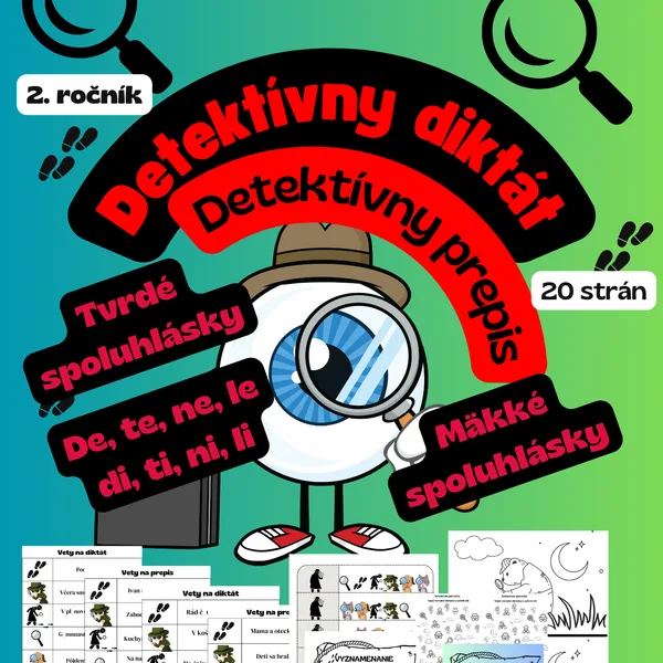 Detektívny behací diktát a prepis -Spoluhlásky