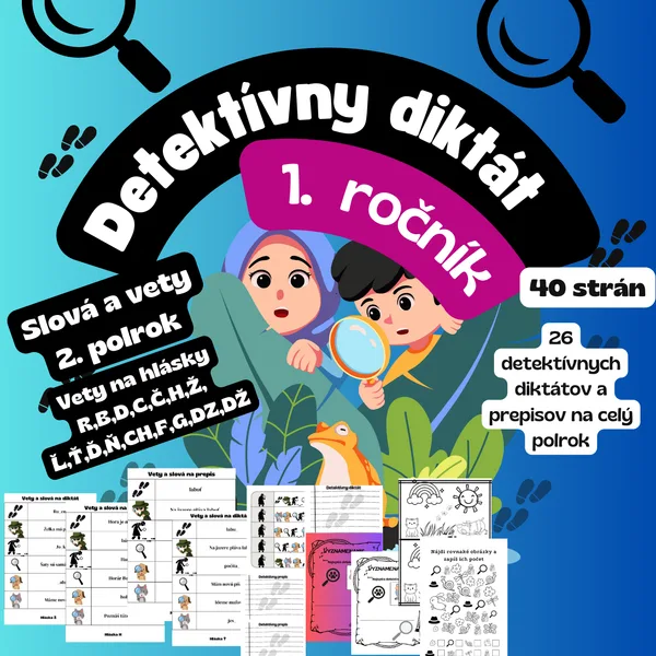 Detektívny behací diktát a prepis - 1. ročník (2. polrok)