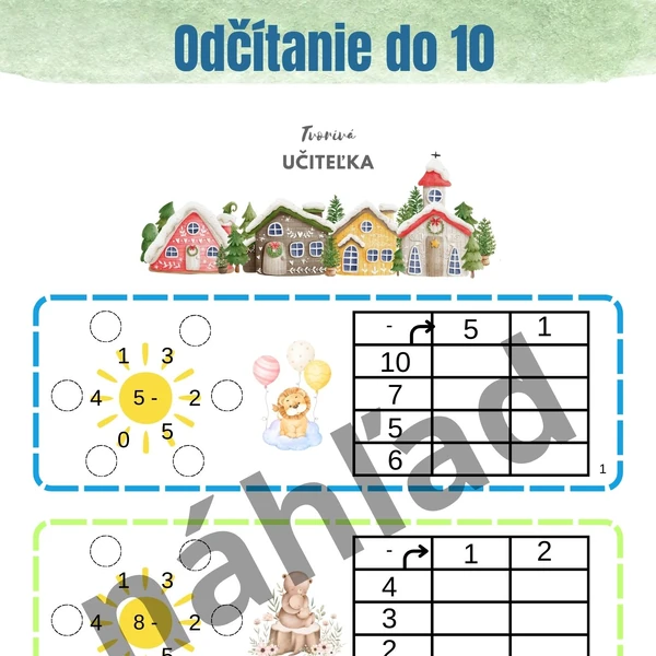 Odčítanie do 10