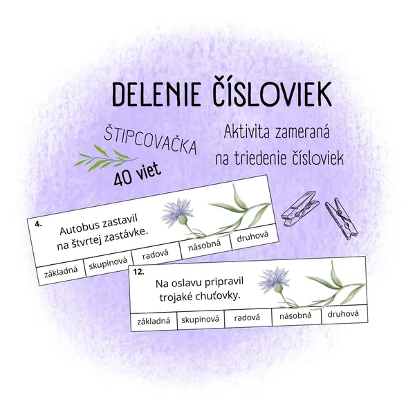 Delenie čísloviek - štipcovačka