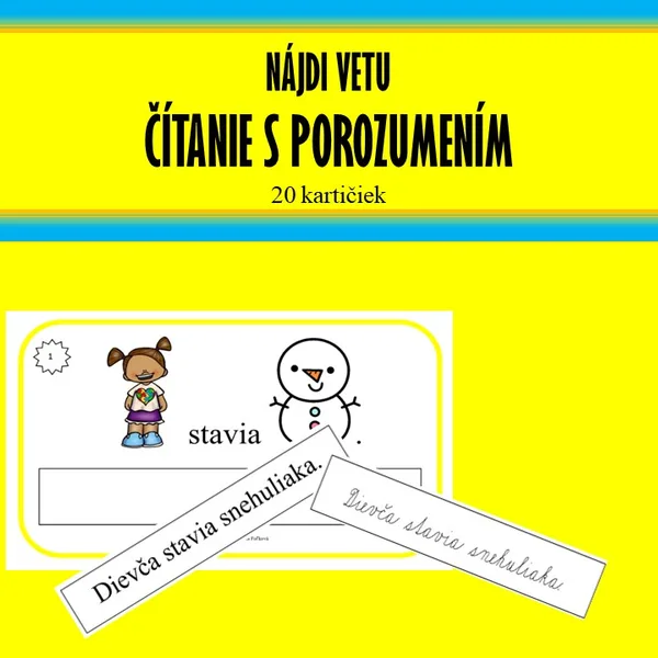 Čítanie s porozumením - Nájdi vetu