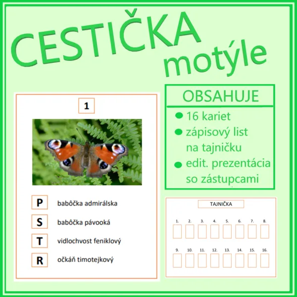 Cestička/stezka/chodník/plotovka - motýle