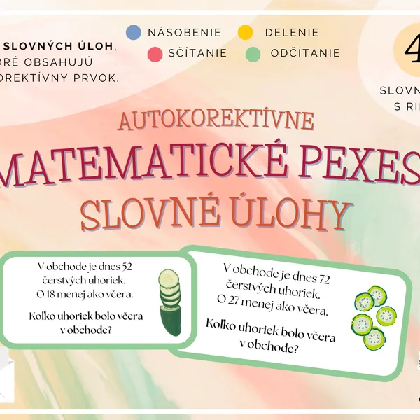 Slovne úlohy - autokorektívne 