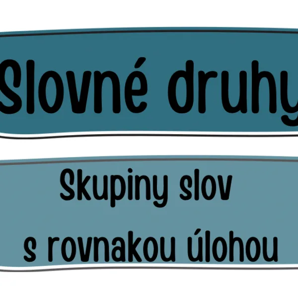 Slovné druhy na nástenku – zdarma na stiahnutie!