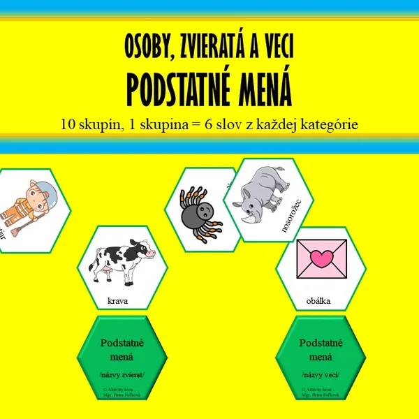 Podstatné mená - osoby, zvieratá a veci