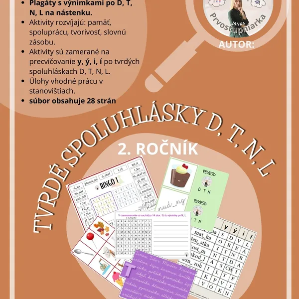 Tvrdé spoluhlásky D, T, N, L