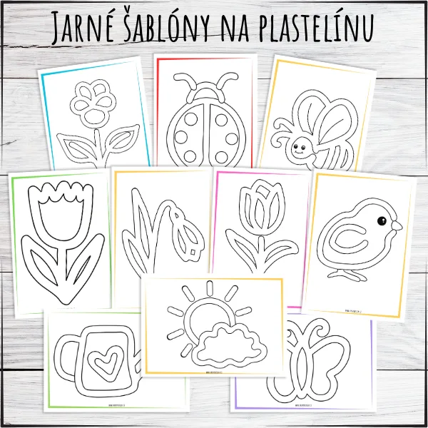 Šablóny na plastelínu - jaro