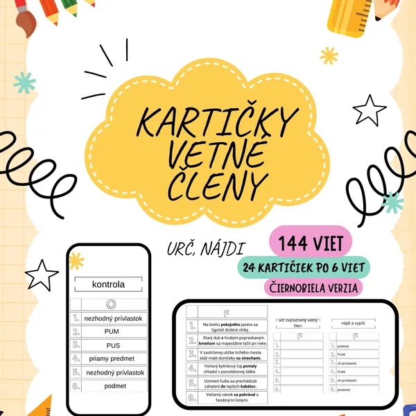 Kartičky - vetné členy