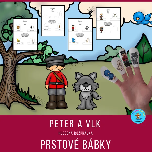 Peter a vlk - prstové bábky