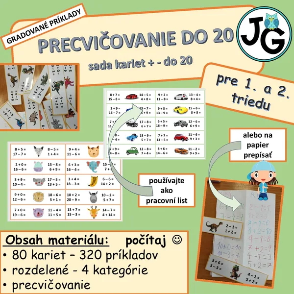 procvičujeme do 20 - gradované příklady