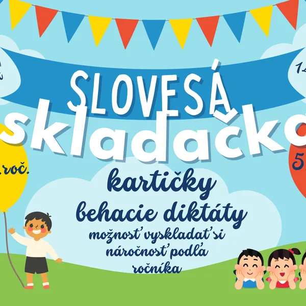 Slovesá - skladačka, behací diktát
