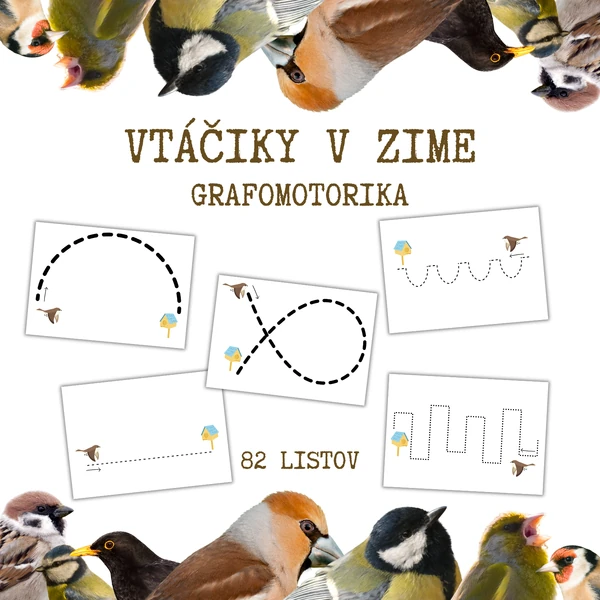 VTÁČIKY V ZIME - brožúra - grafomotorika