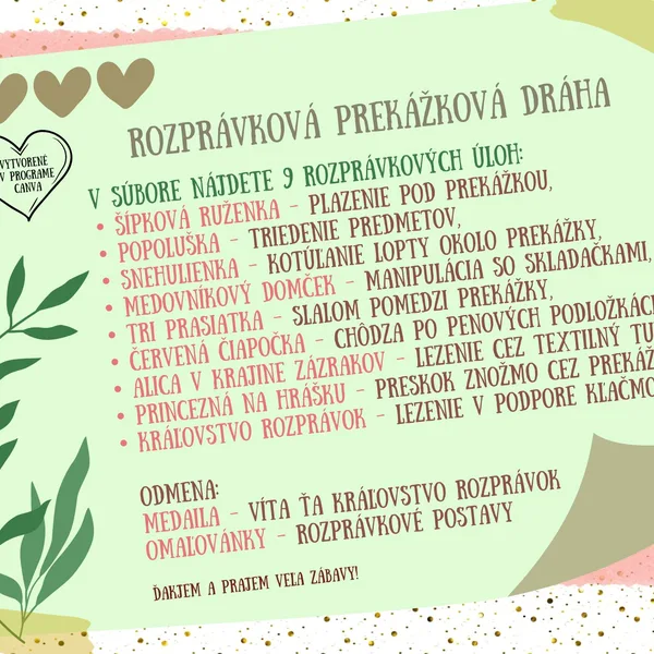 Rozprávková prekážková dráha (marec - mesiac knihy)