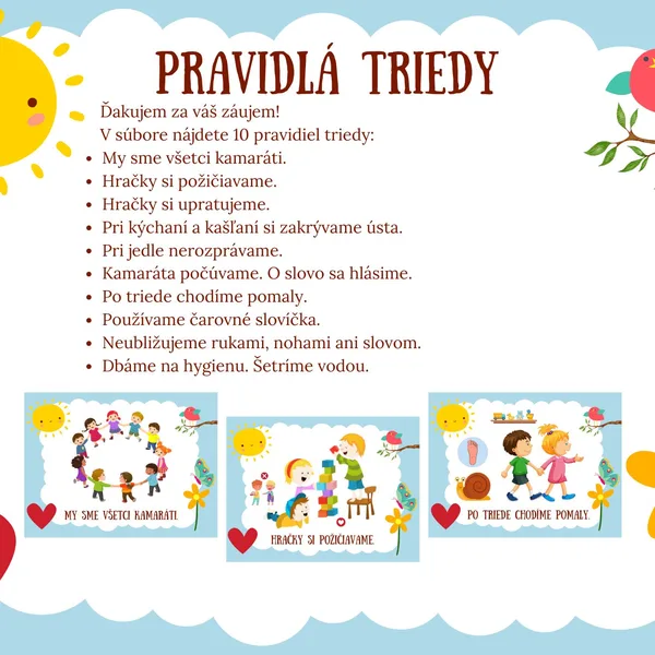Pravidlá triedy v MŠ