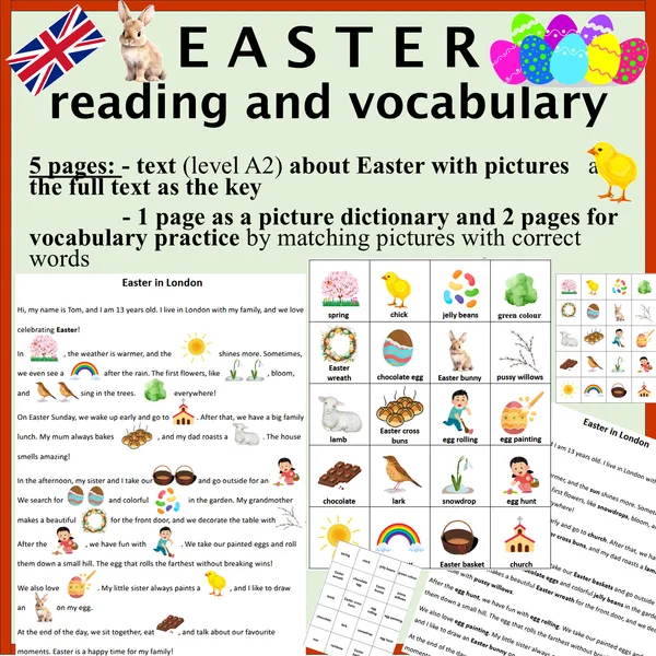 Veľká noc - Easter reading with pictures