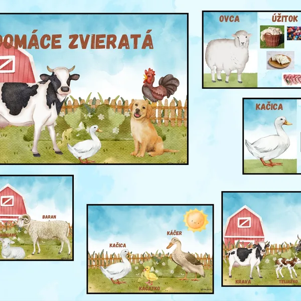 Domáce zvieratá - demoštračné obrázky 