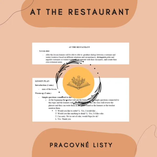 At the restaurant - pracovné listy