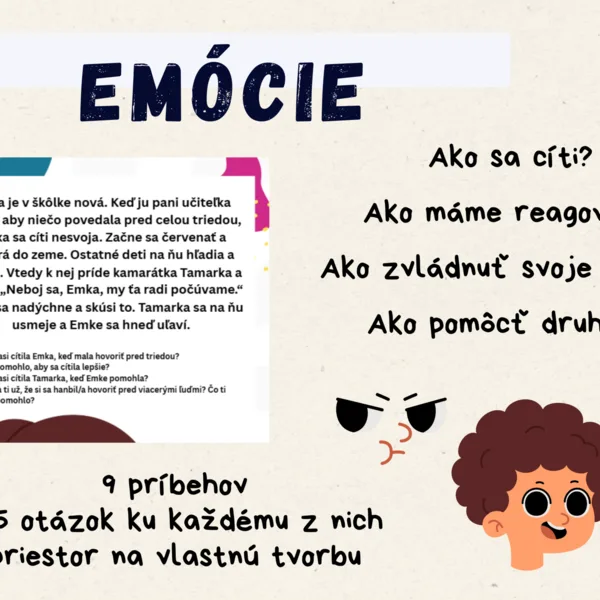 Empatia a emócie - príbehy a otázky na porozumenie