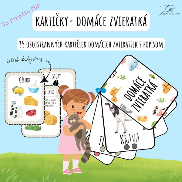 Kartičky- Domáce zvieratká, Na farme