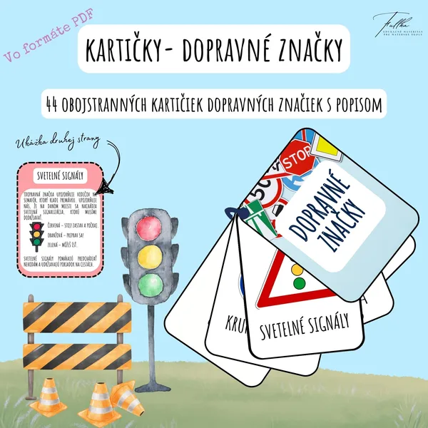 Kartičky- Dopravné značky, doprava, dopravné prostriedky