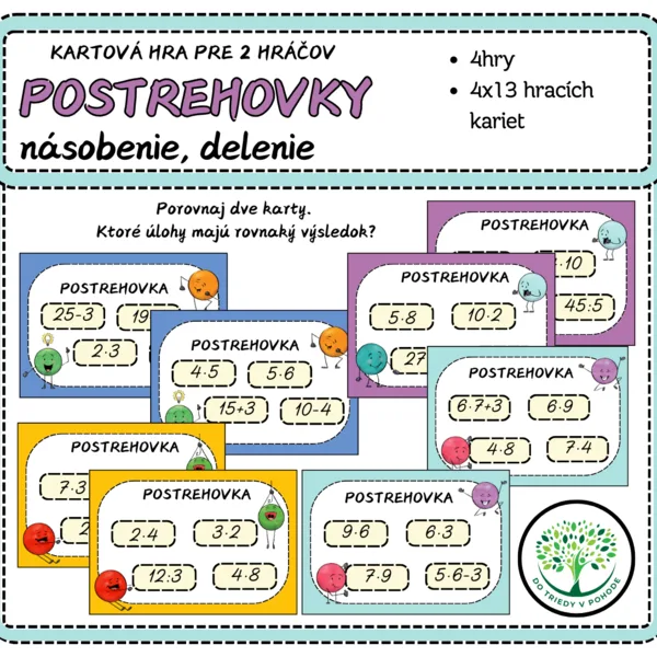 POSTREHOVKY násobenie, delenie