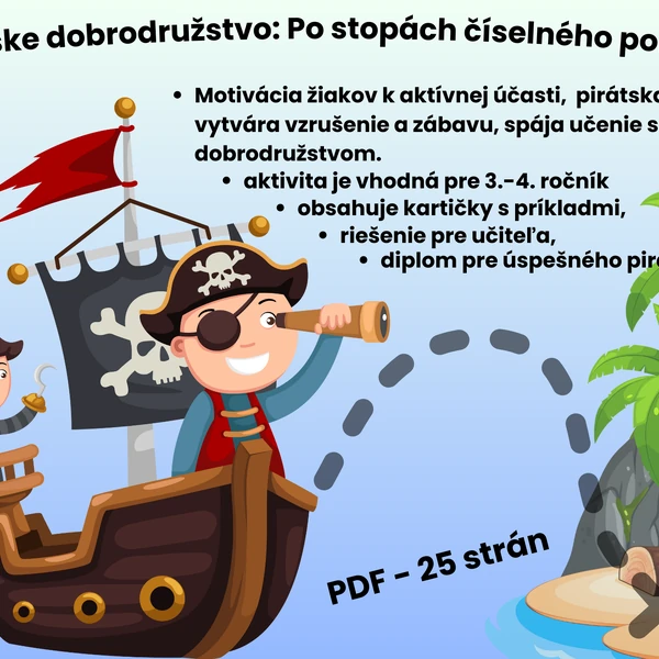  Pirátske dobrodružstvo: Po stopách číselného pokladu