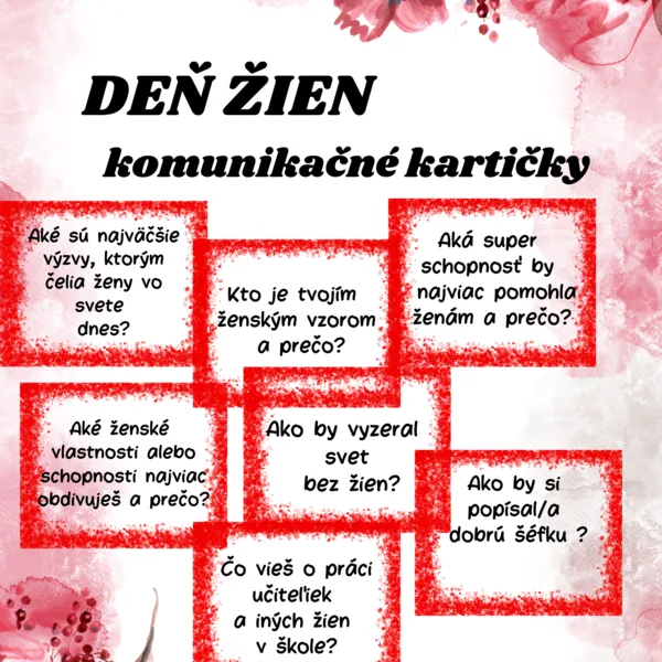 Deň žien - komunikačné kartičky nielen na ranné kruhy