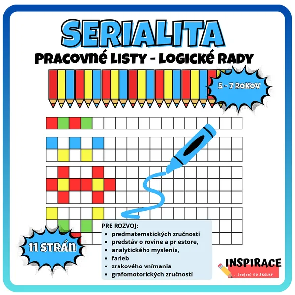 SERIALITA / POSLUPNOSŤ (pracovné listy 5-7 let)