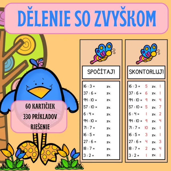 JARNÉ DELENIE SO ZVYŠKOM
