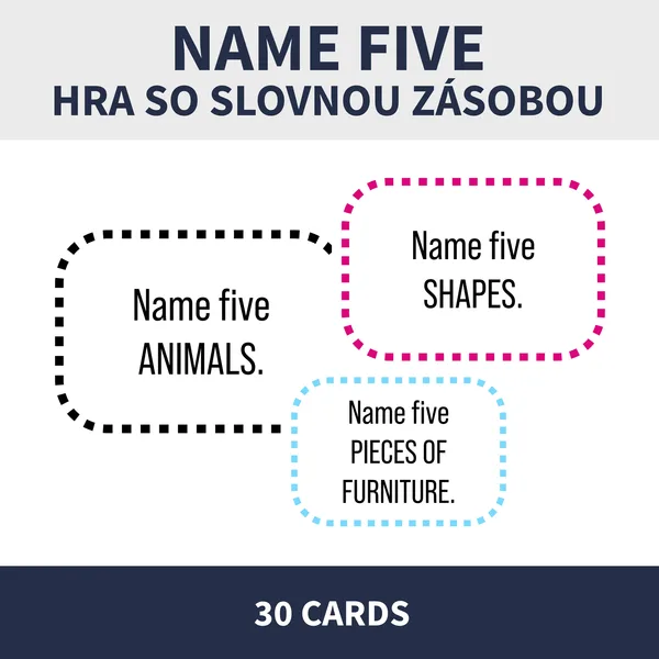 ENG - NAME FIVE (slovná zásoba, hra)