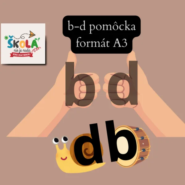 Plagát na rozlíšenie písmen B a D