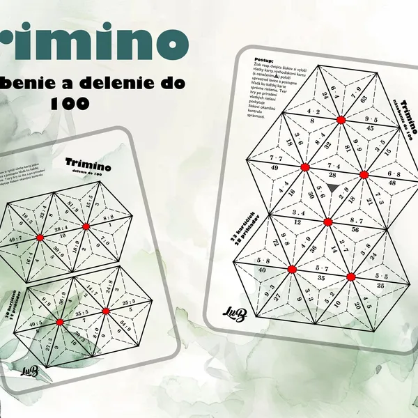 Trimino - násobenie a delenie do 100