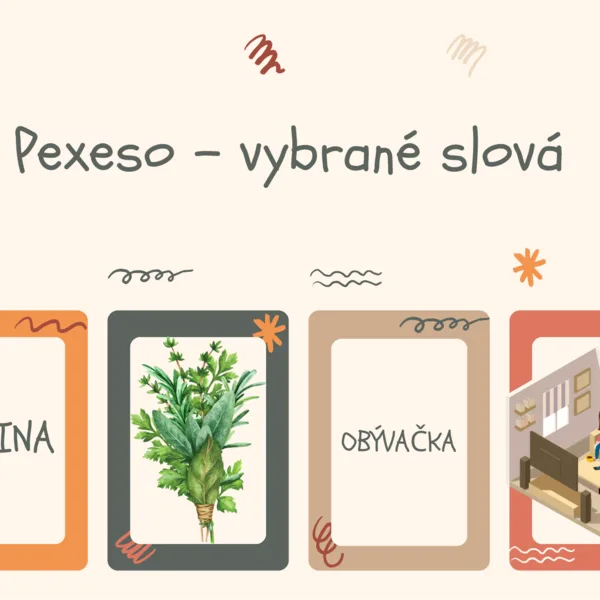 Pexeso - vybrané slová