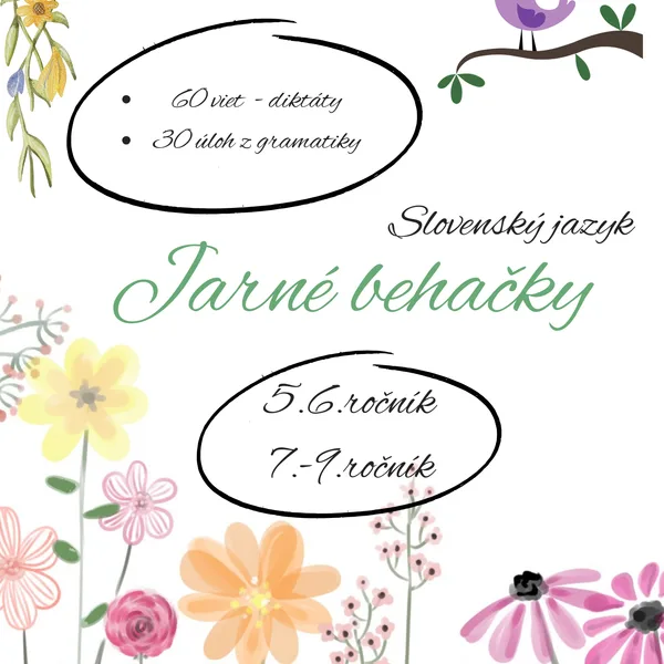 Jarné behačky - diktaty 2.st.+gramatika