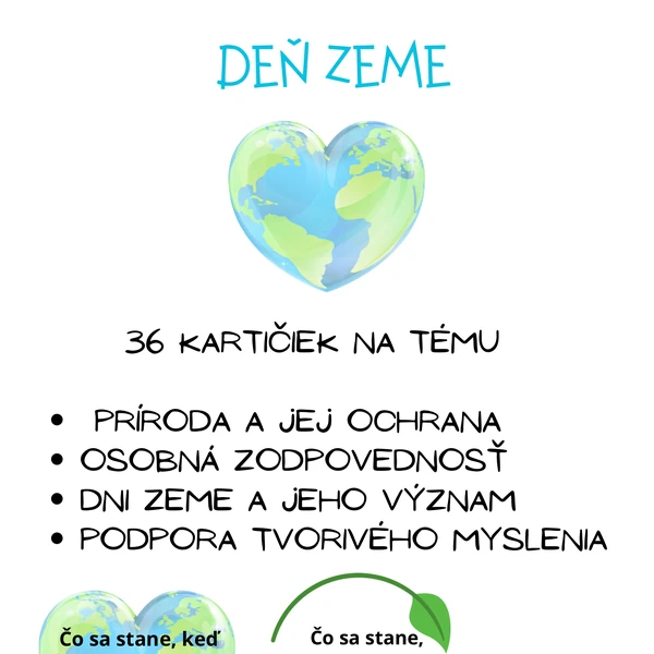 Komunikačné kartičky - DEŇ ZEME 