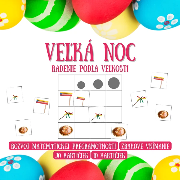 VEĽKÁ NOC - radenie podľa veľkosti
