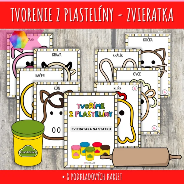 Tvorenie z plastelíny - zvieratká zo statku a farmy