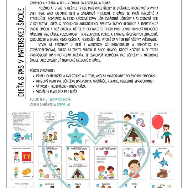 Dieťa s PAS v MŠ - Medúzka Emilka a hviezdička Hanka