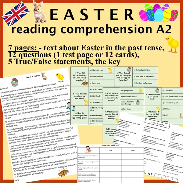 Veľká noc - Easter reading comprehension A2