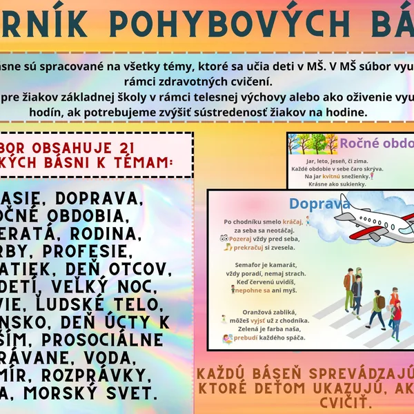 🖋📘🏃‍♀️ Zborník pohybových básni🏃‍♀️📘🖋