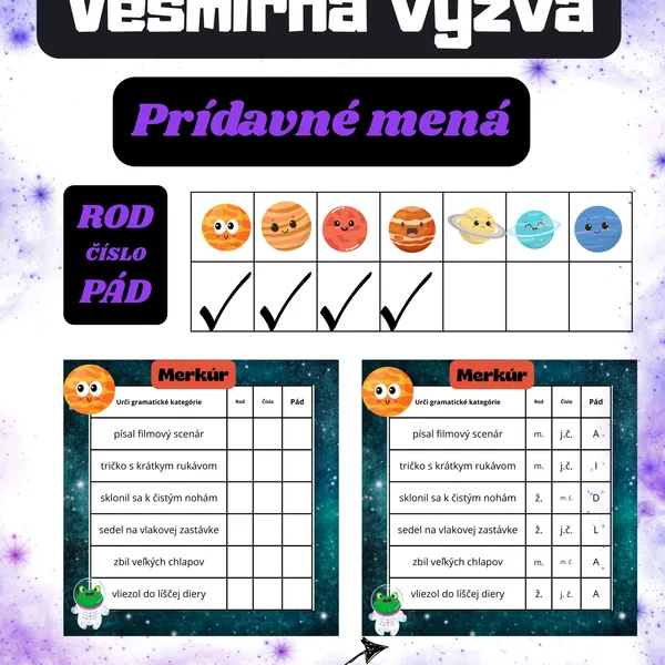 Prídavné mená ( slovné druhy) - rod, číslo, pád