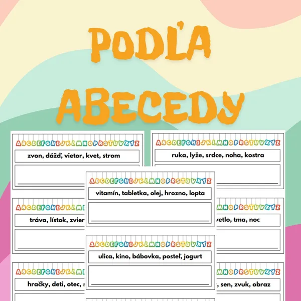 Abeceda - zoraďovanie podľa abecedy