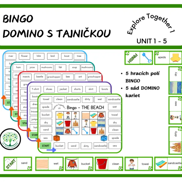 BINGO, DOMINO S TAJNIČKOU k učebnici EXPLORE TOGETHER1