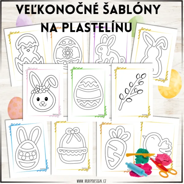 Veľká noc - šablóny na plastelínu 