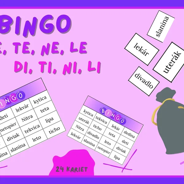 BINGO - de, te, ne, le, di, ti, ni, li 
