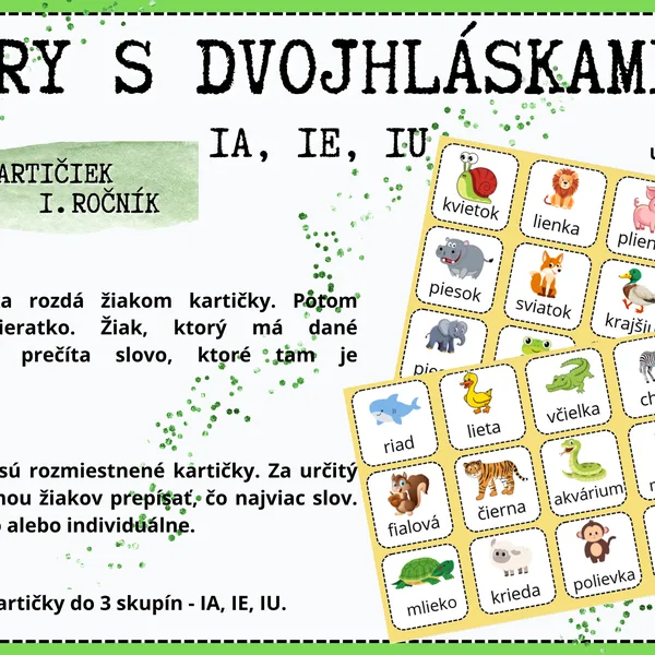 Dvojhlásky - Hry