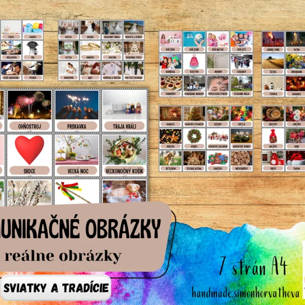 Komunikačné obrázky - SVIATKY A TRADÍCIE, Reálne obrázky, Pre deti, žiakov a terapiu reči