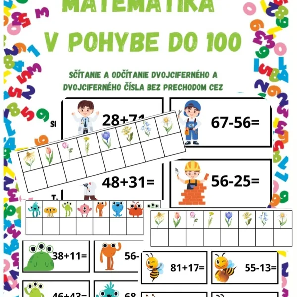 Behacie príklady do 100 bez prechodu cez základ 10