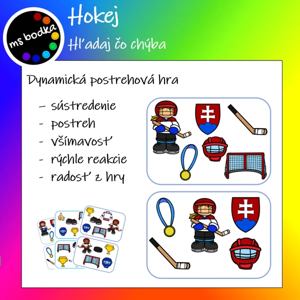Hokej - hľadaj čo chýba