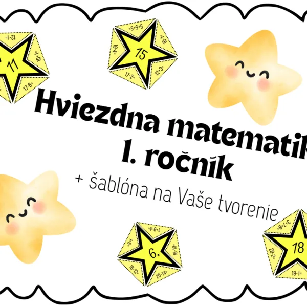 ⭐Hviezdna matematika pre 1.roč. (+ šablóna)⭐
